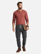 Men's Cargo Pocket Drawstring Denim Jogger Pants ElevenOasis
