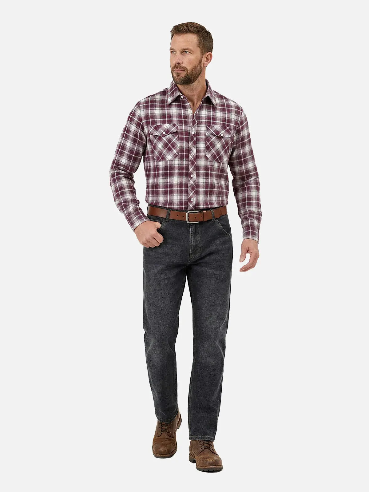 Men's Straight-Leg Stretch Denim Pants ElevenOasis