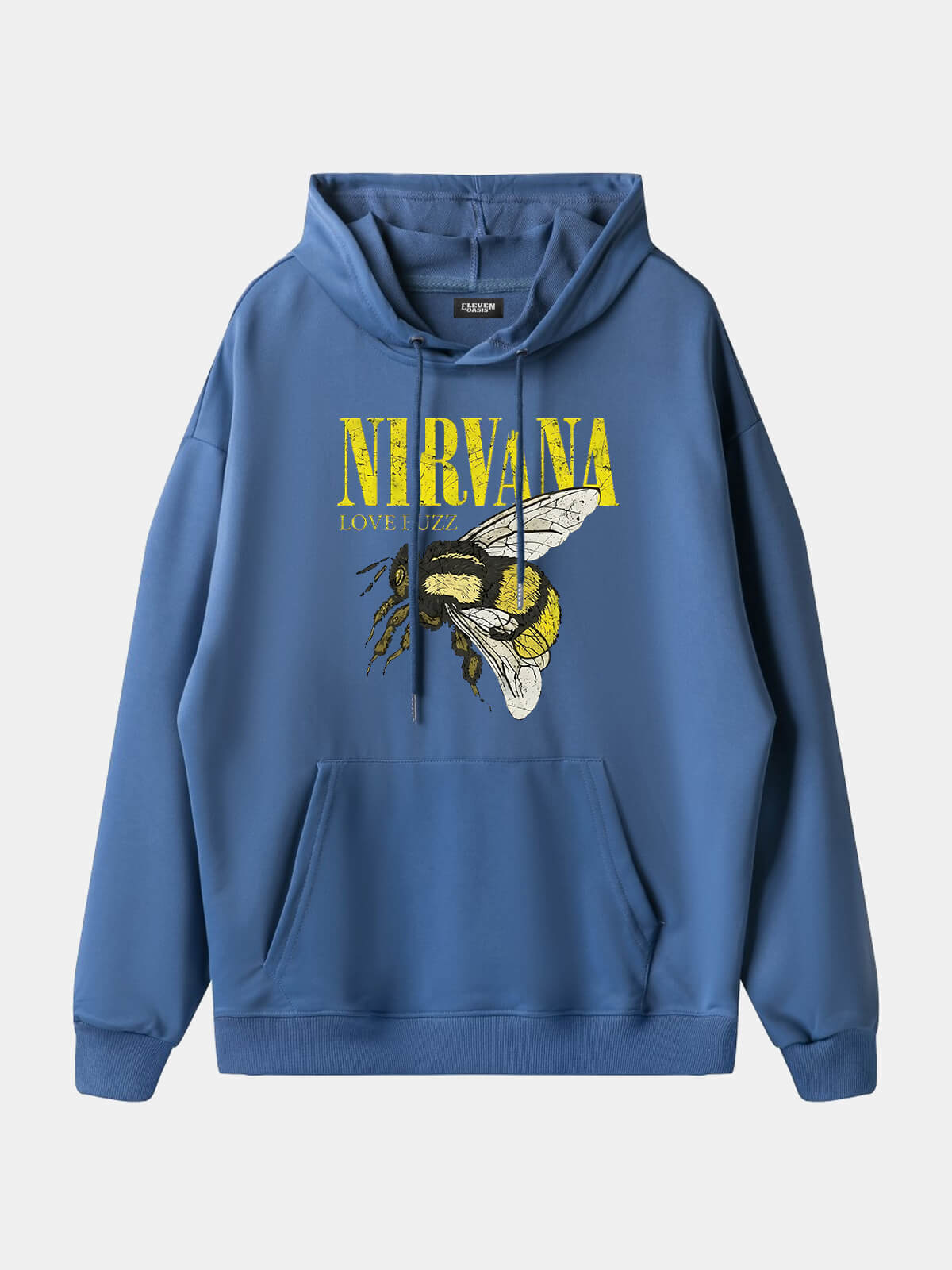Men's Nirvana-Inspired"Love Buzz"Graphic Hoodie Eleven Oasis