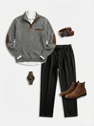 Men's Cable Knit Pullover Sweatshirt ElevenOasis