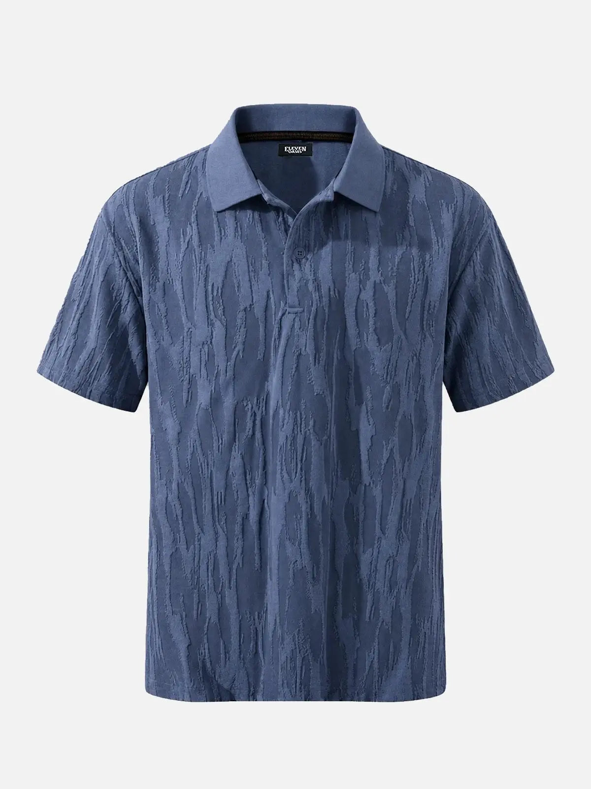 Men's Raised Texture Short Sleeve Polo Shirt Eleven Oasis
