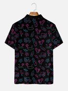 Men's Retro Vacation Icon Short Sleeve Polo Shirt Eleven Oasis