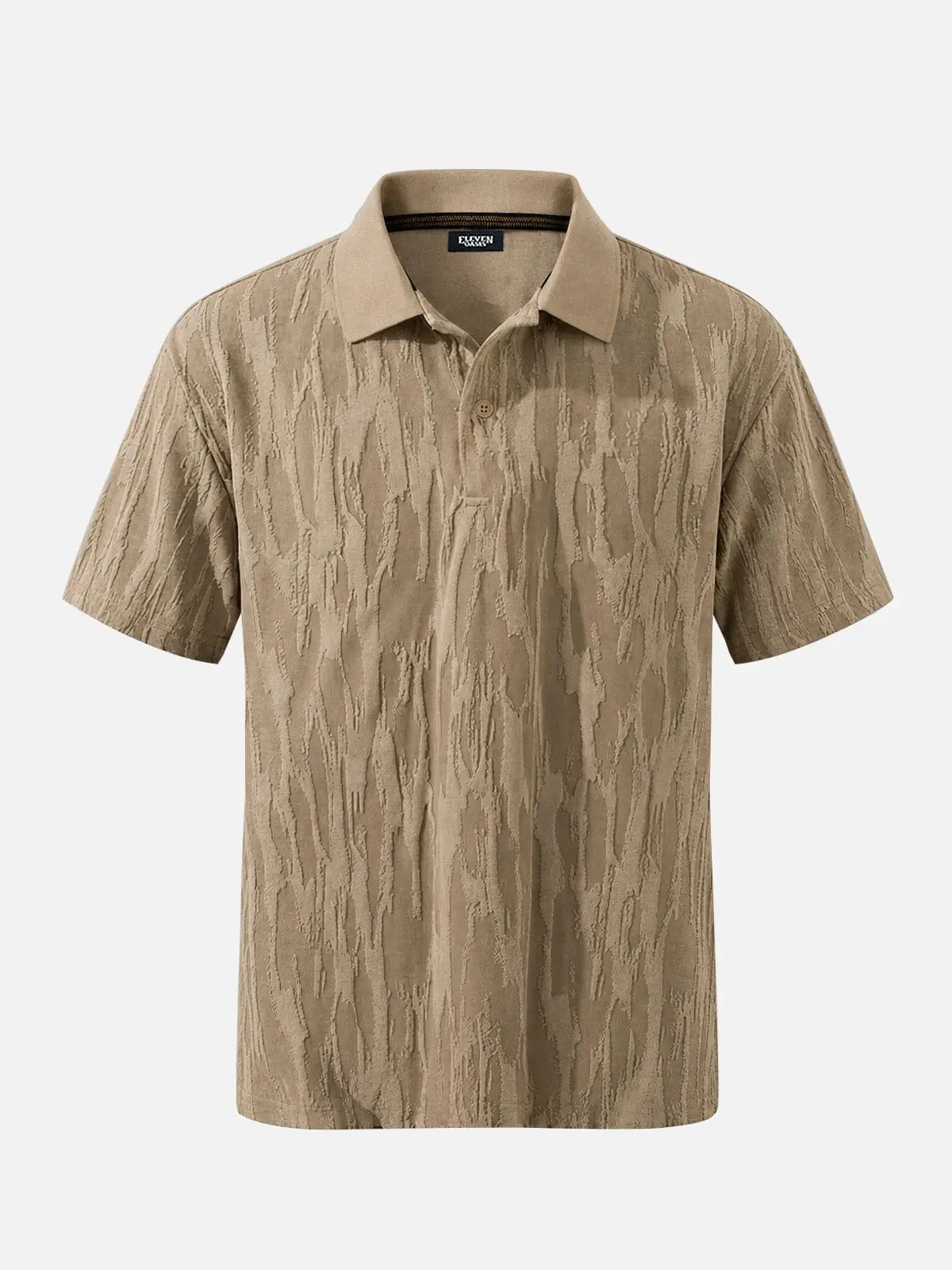 Men's Raised Texture Short Sleeve Polo Shirt Eleven Oasis