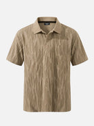 Men's Raised Texture Short Sleeve Polo Shirt Eleven Oasis