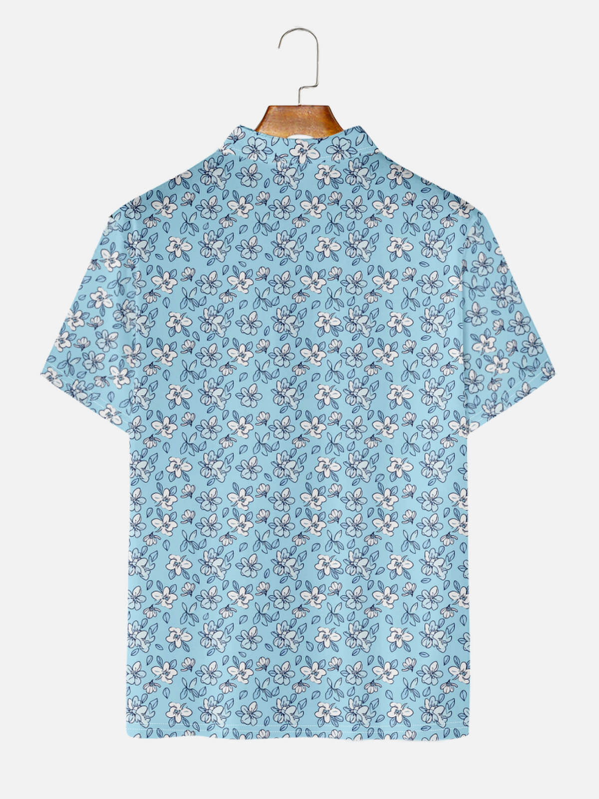 Men's Island Floral Pattern Short Sleeve Polo Shirt Eleven Oasis