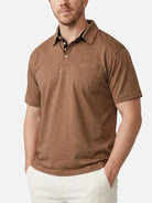 Men's Mélange Pocket Short Sleeve Polo Shirt Eleven Oasis