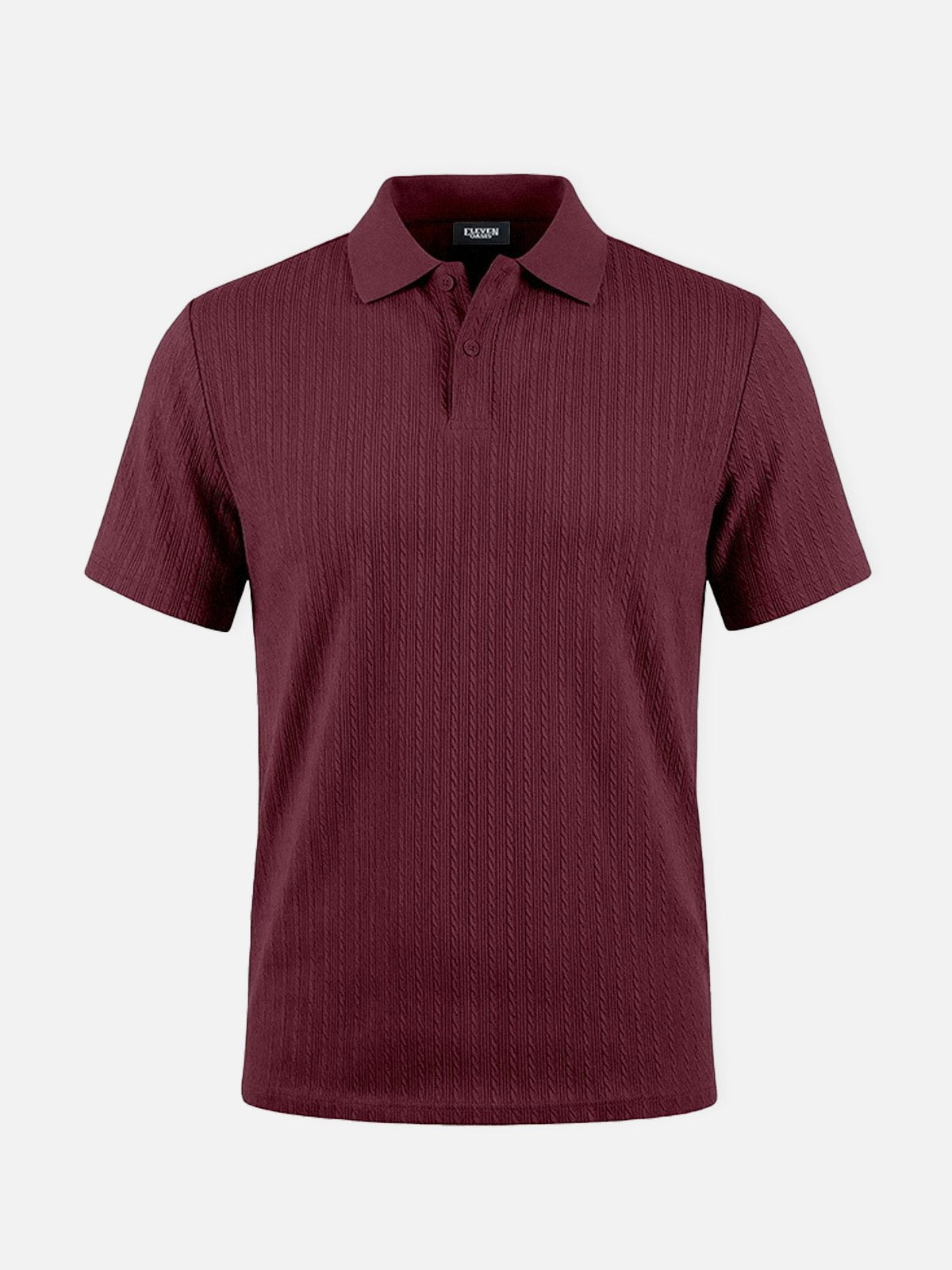 Men's Slim Fit Textured Polo Shirt ElevenOasis