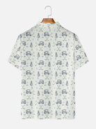 Men's Golf Club Pattern Short Sleeve Polo Shirt Eleven Oasis