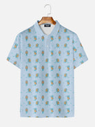 Men's Hot Dog Golf Pattern Short Sleeve Polo Shirt Eleven Oasis