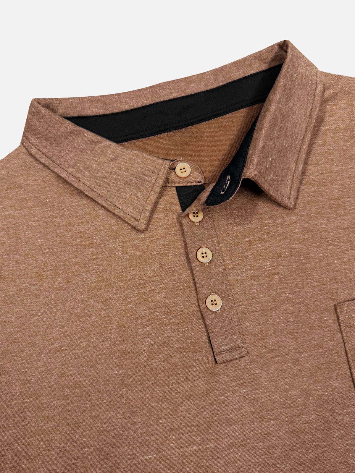 Men's Mélange Pocket Short Sleeve Polo Shirt Eleven Oasis