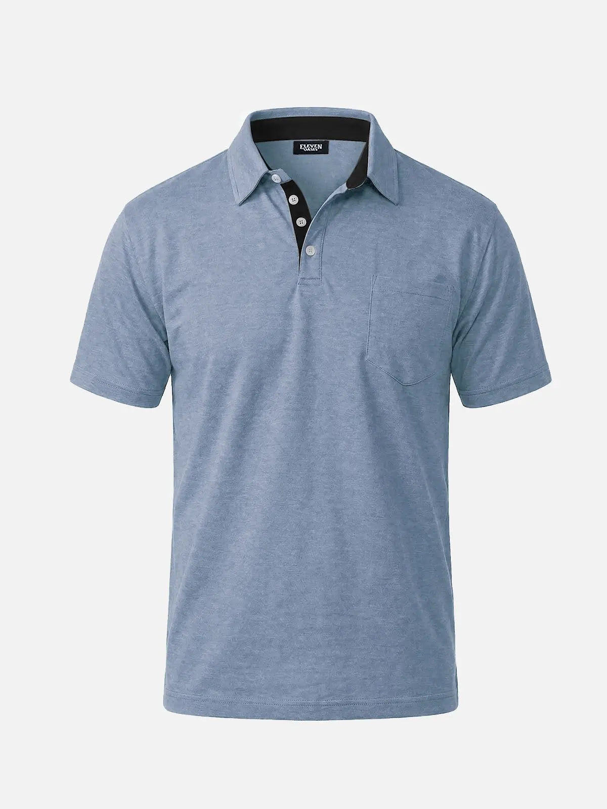 Men's Mélange Pocket Short Sleeve Polo Shirt Eleven Oasis