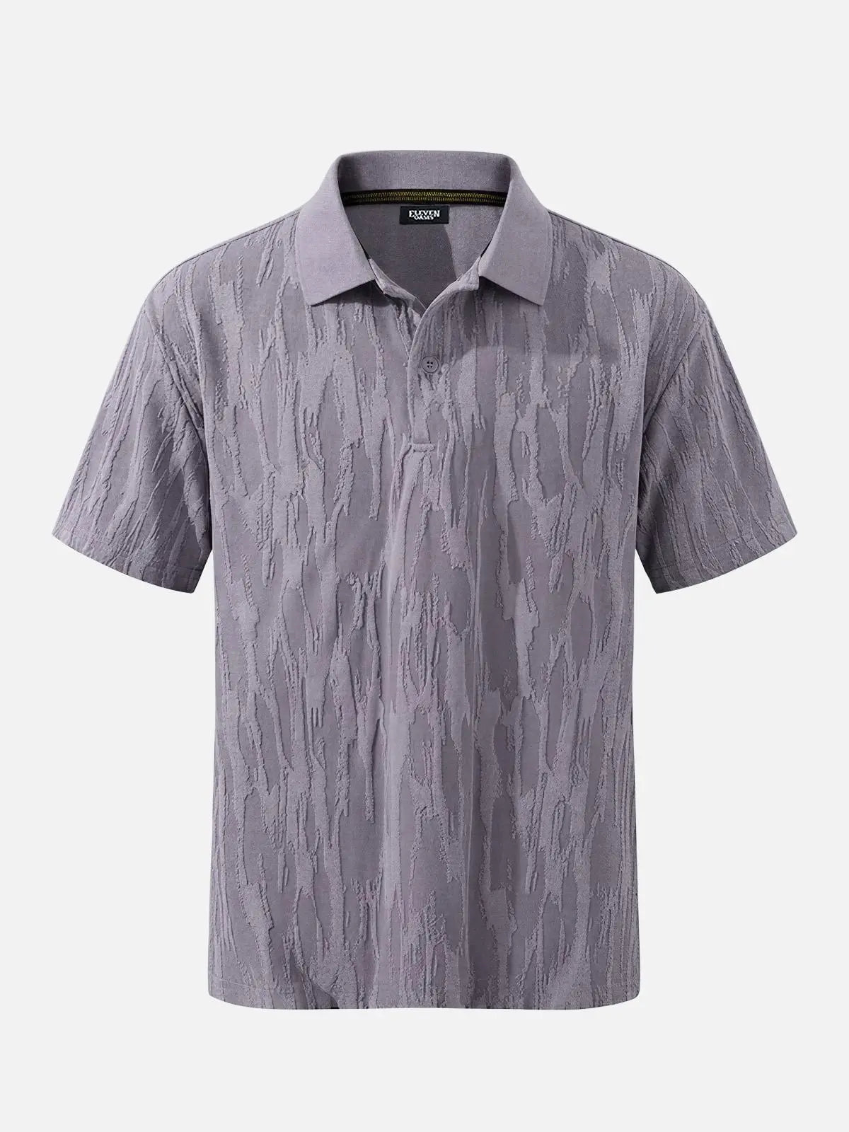 Men's Raised Texture Short Sleeve Polo Shirt Eleven Oasis