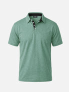 Men's Mélange Pocket Short Sleeve Polo Shirt Eleven Oasis