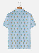 Men's Hot Dog Golf Pattern Short Sleeve Polo Shirt Eleven Oasis