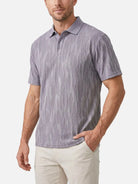 Men's Raised Texture Short Sleeve Polo Shirt Eleven Oasis