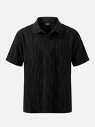 Men's Raised Texture Short Sleeve Polo Shirt Eleven Oasis