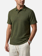 Men's Slim Fit Textured Polo Shirt ElevenOasis
