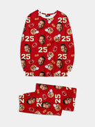 Custom Football Team & Face Pajama Set - Bay Area Red & Gold Eleven Oasis