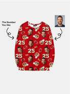 Custom Football Team & Face Pajama Set - Bay Area Red & Gold Eleven Oasis