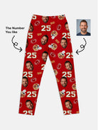 Custom Football Team & Face Pajama Set - Bay Area Red & Gold Eleven Oasis