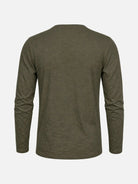 Men's Cotton Slim Fit Long Sleeve Henley Shirt Eleven Oasis