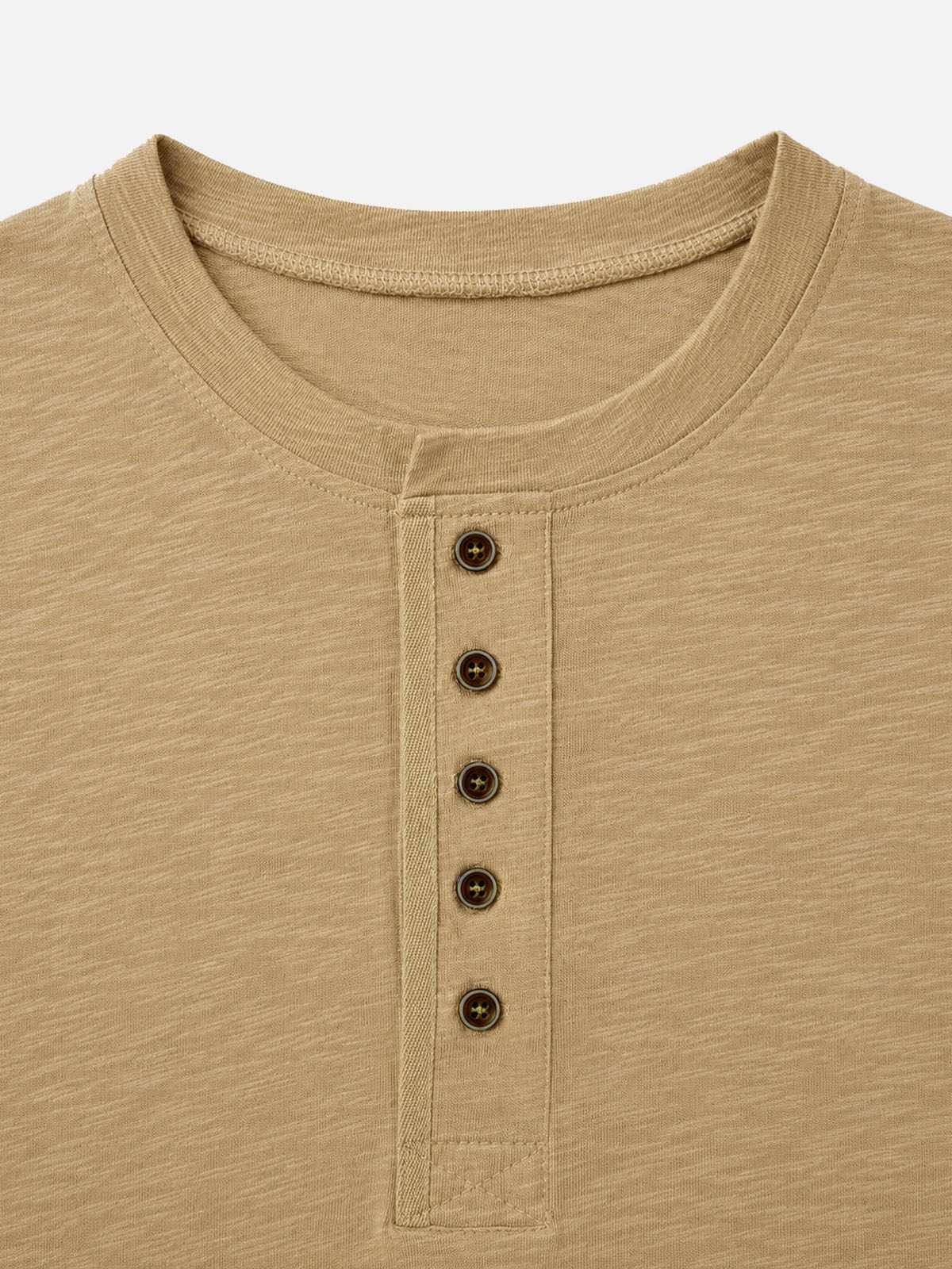 Men's Cotton Slim Fit Long Sleeve Henley Shirt Eleven Oasis