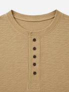 Men's Cotton Slim Fit Long Sleeve Henley Shirt Eleven Oasis