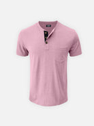 Men's Classic Henley Chest Pocket Short Sleeve Shirt Eleven Oasis