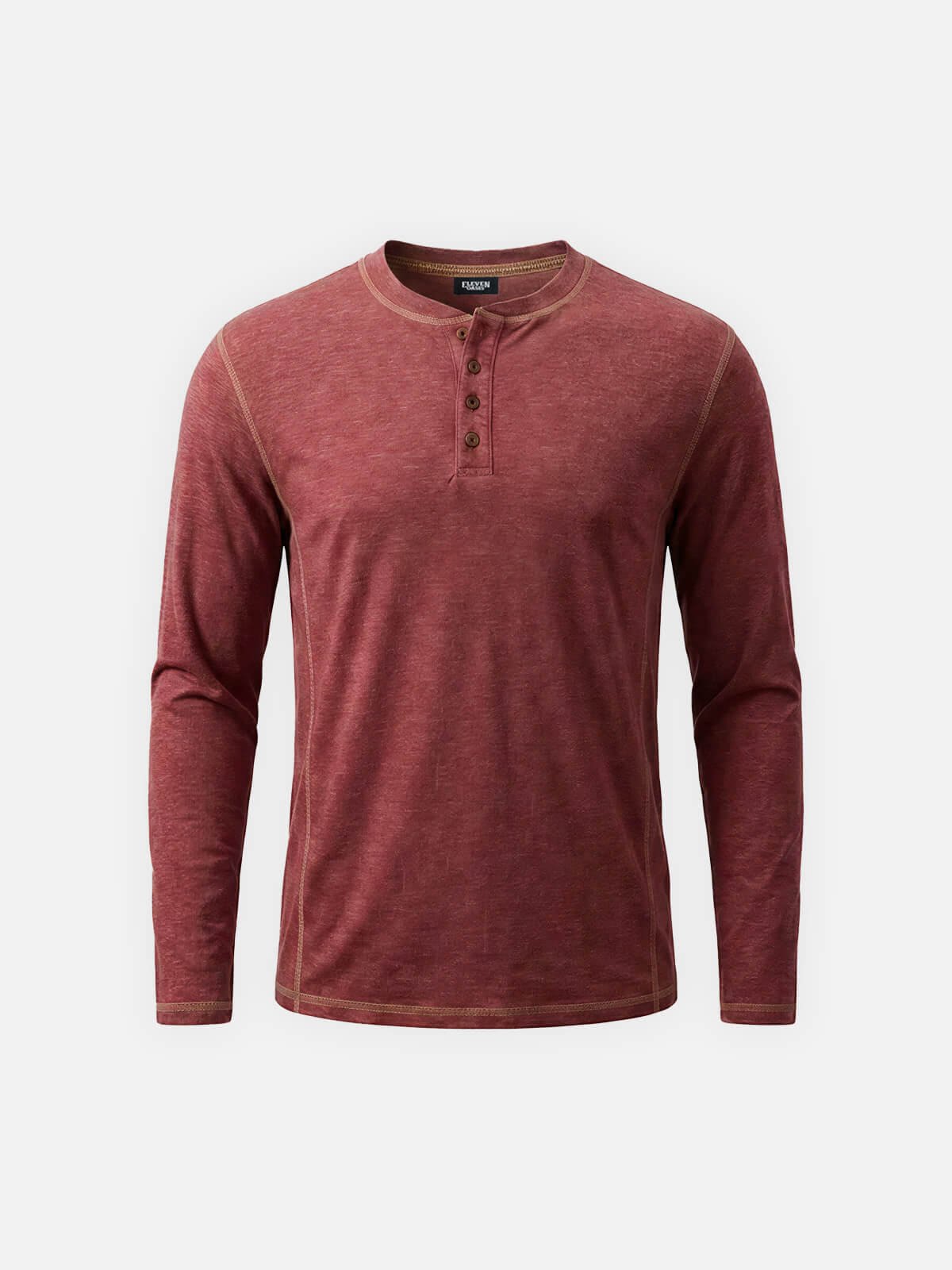 Men's Classic Long Sleeve Henley Shirt Eleven Oasis