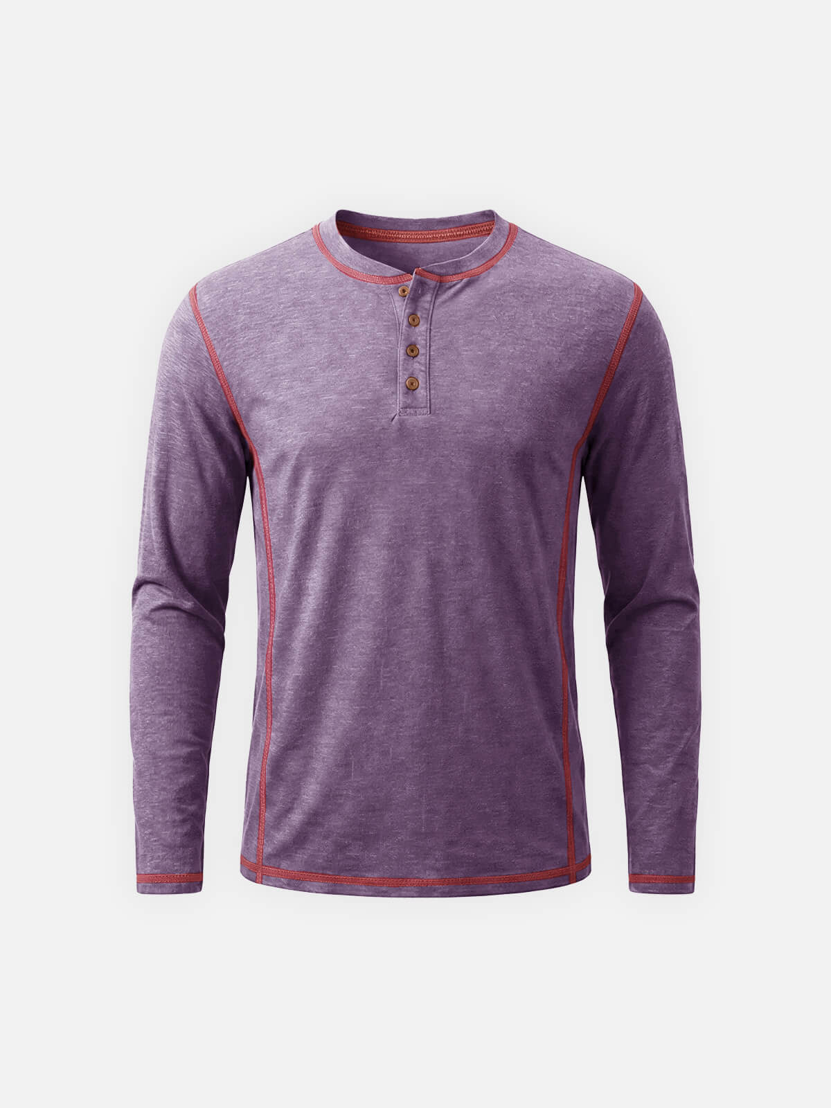 Men's Classic Long Sleeve Henley Shirt ElevenOasis