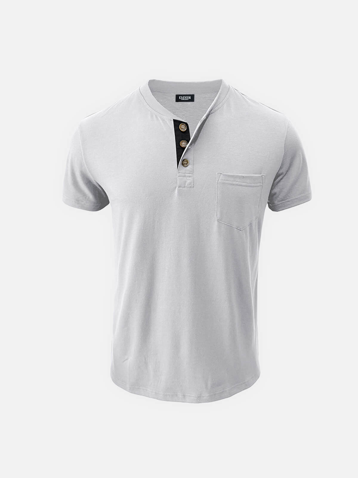Men's Classic Henley Chest Pocket Short Sleeve Shirt Eleven Oasis