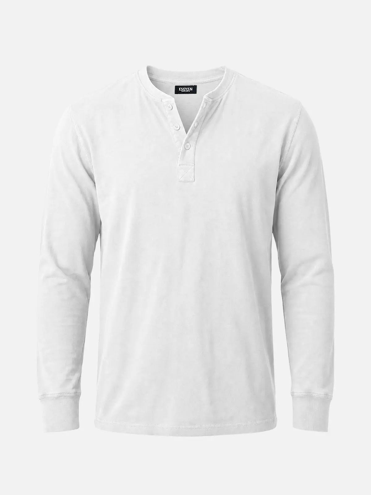 Men's Cotton Slim Fit Long Sleeve Henley Shirt Eleven Oasis