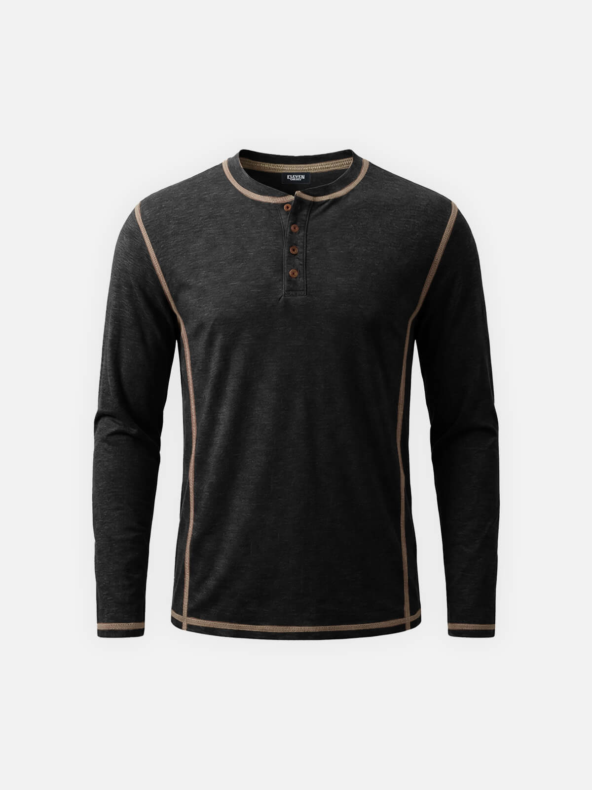 Men's Classic Long Sleeve Henley Shirt Eleven Oasis