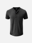 Men's Classic Henley Chest Pocket Short Sleeve Shirt Eleven Oasis
