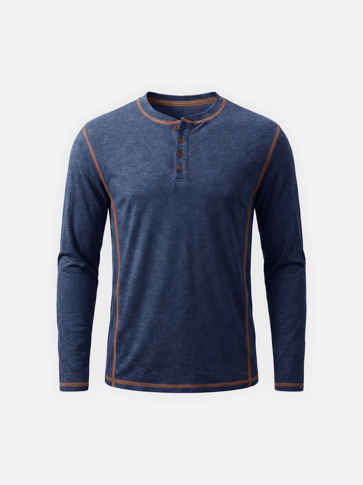 Men's Classic Long Sleeve Henley Shirt Eleven Oasis