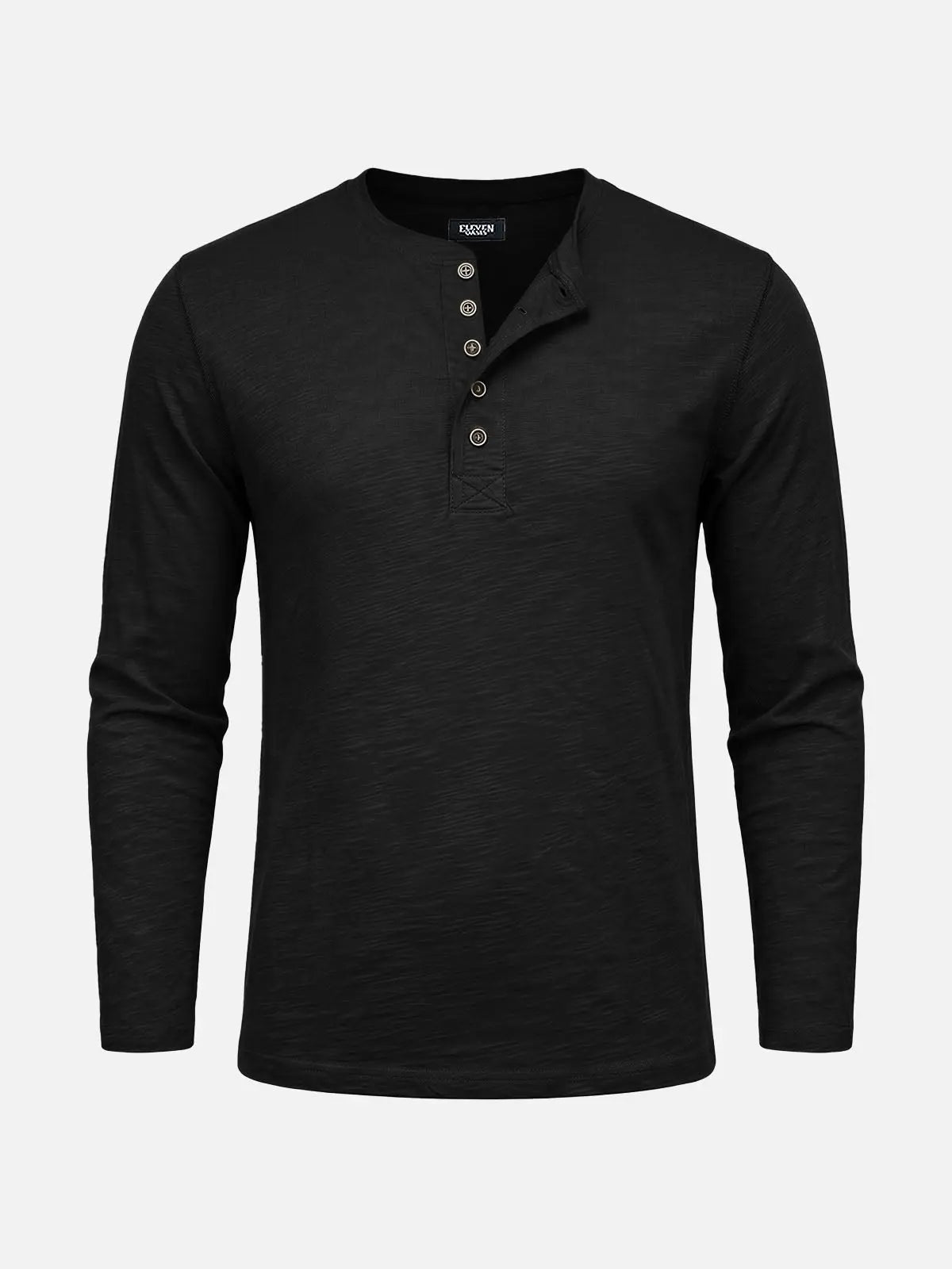 Men's Cotton Slim Fit Long Sleeve Henley Shirt Eleven Oasis