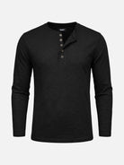 Men's Cotton Slim Fit Long Sleeve Henley Shirt Eleven Oasis