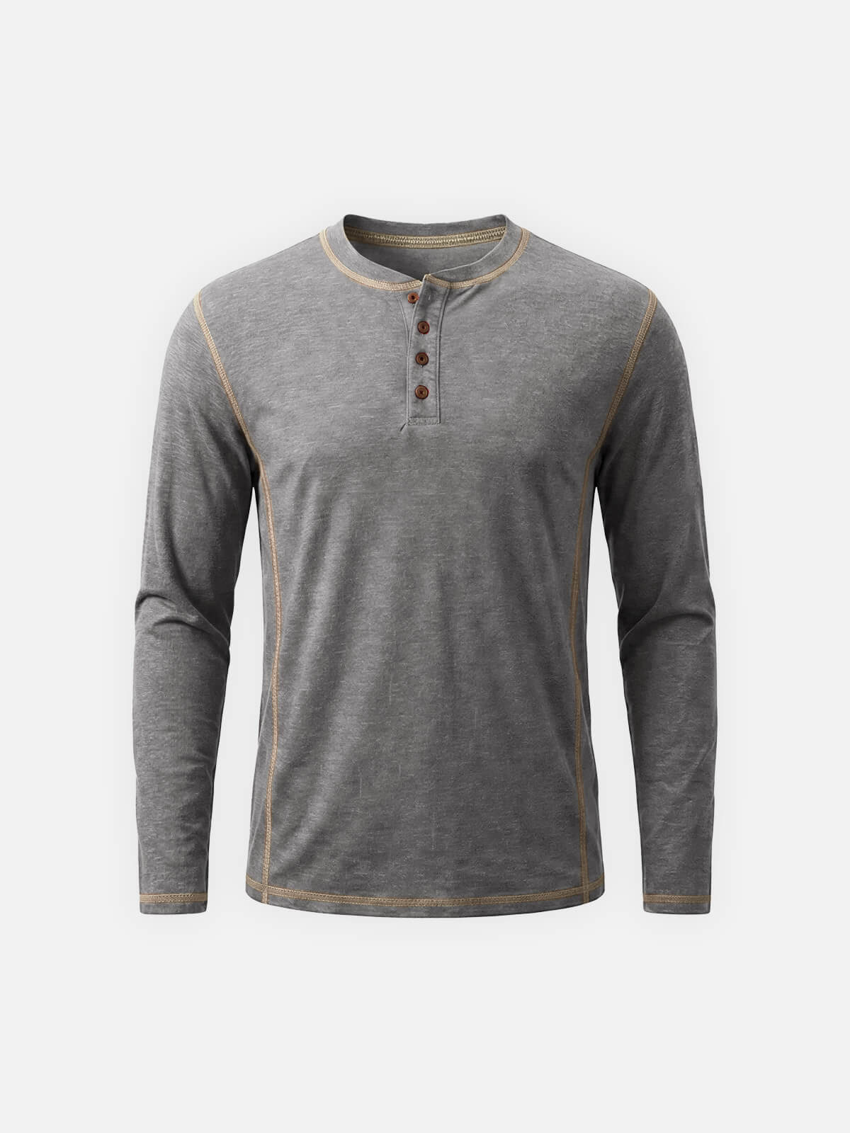 Men's Classic Long Sleeve Henley Shirt Eleven Oasis