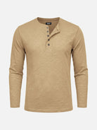 Men's Cotton Slim Fit Long Sleeve Henley Shirt Eleven Oasis