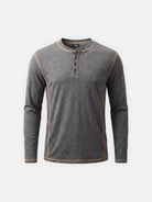 Men's Classic Long Sleeve Henley Shirt ElevenOasis
