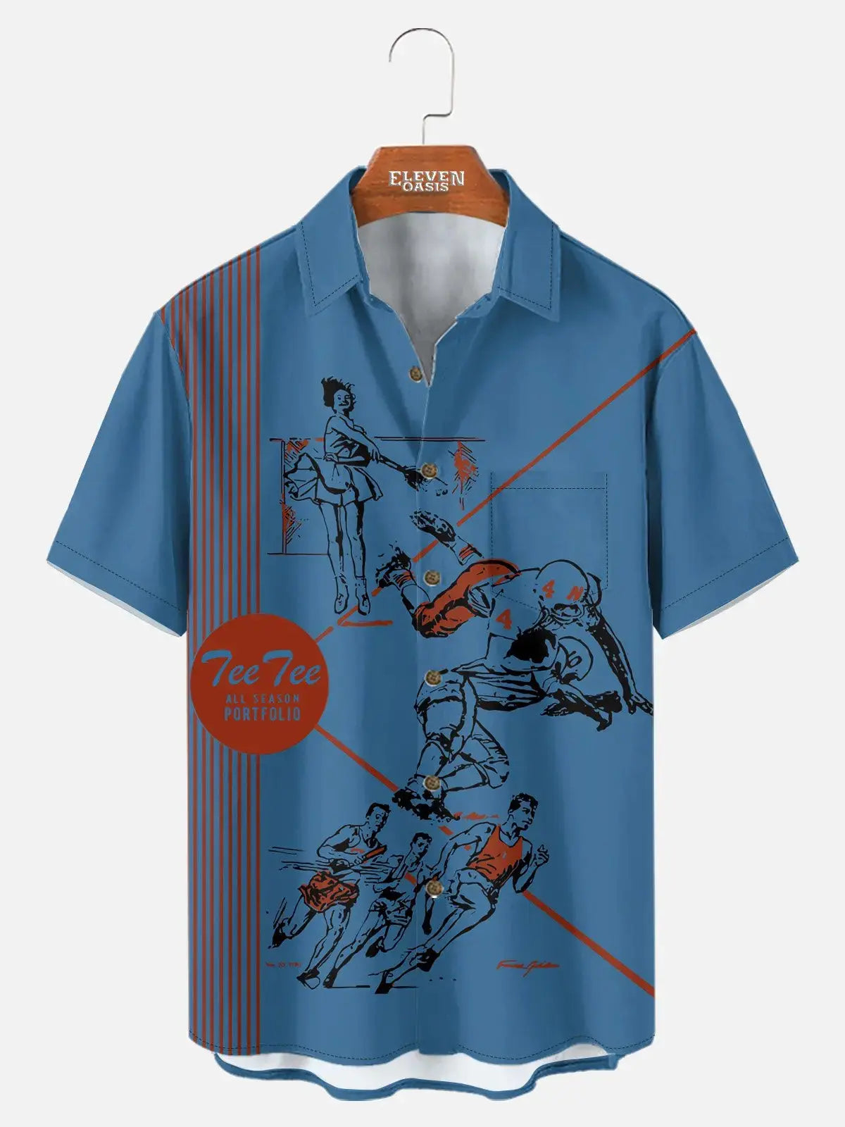 Men's Pop Culture 70's-80s Nostalgia Short Sleeve Shirt ElevenOasis