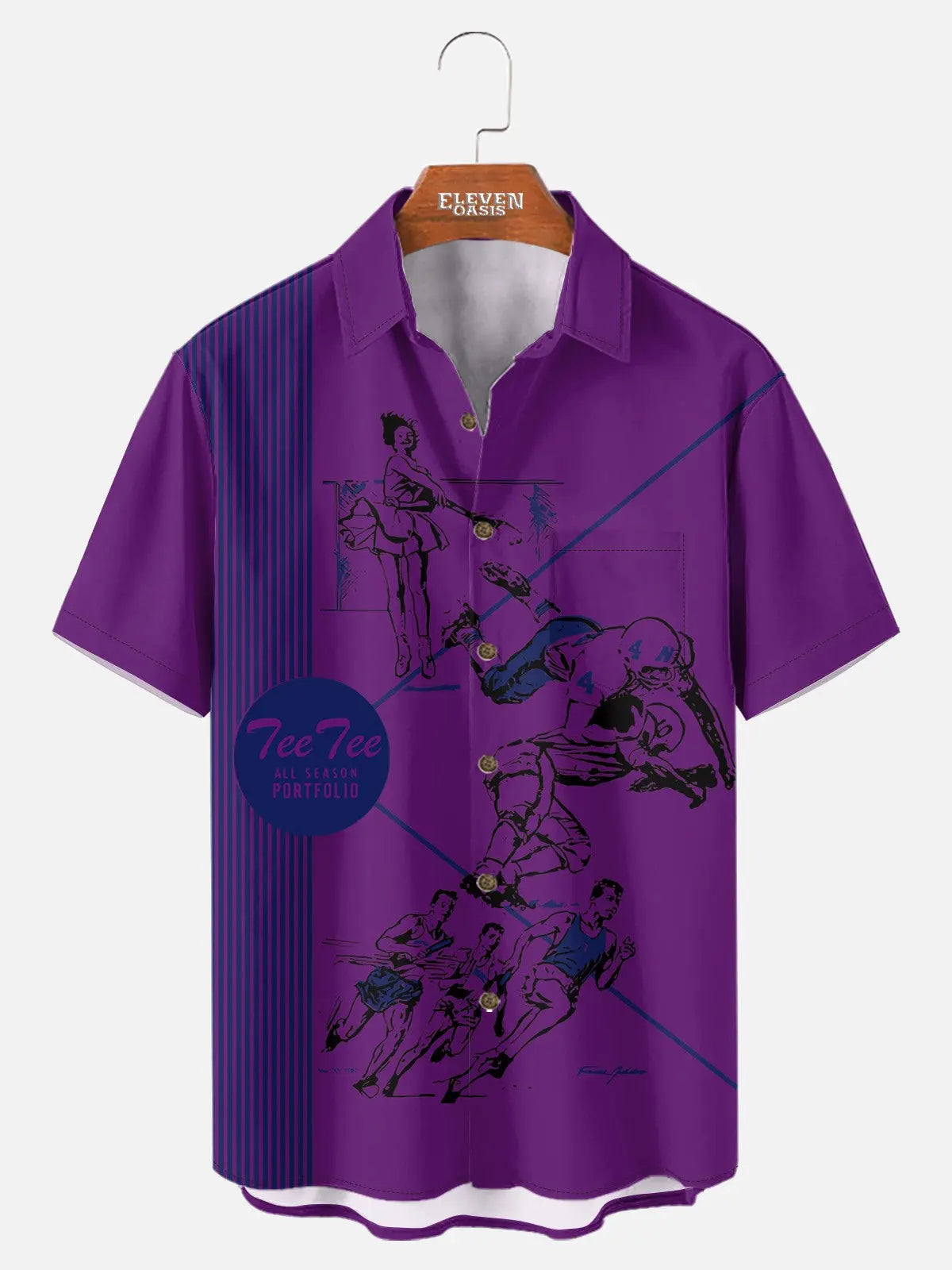 Men's Pop Culture 70's-80s Nostalgia Short Sleeve Shirt ElevenOasis