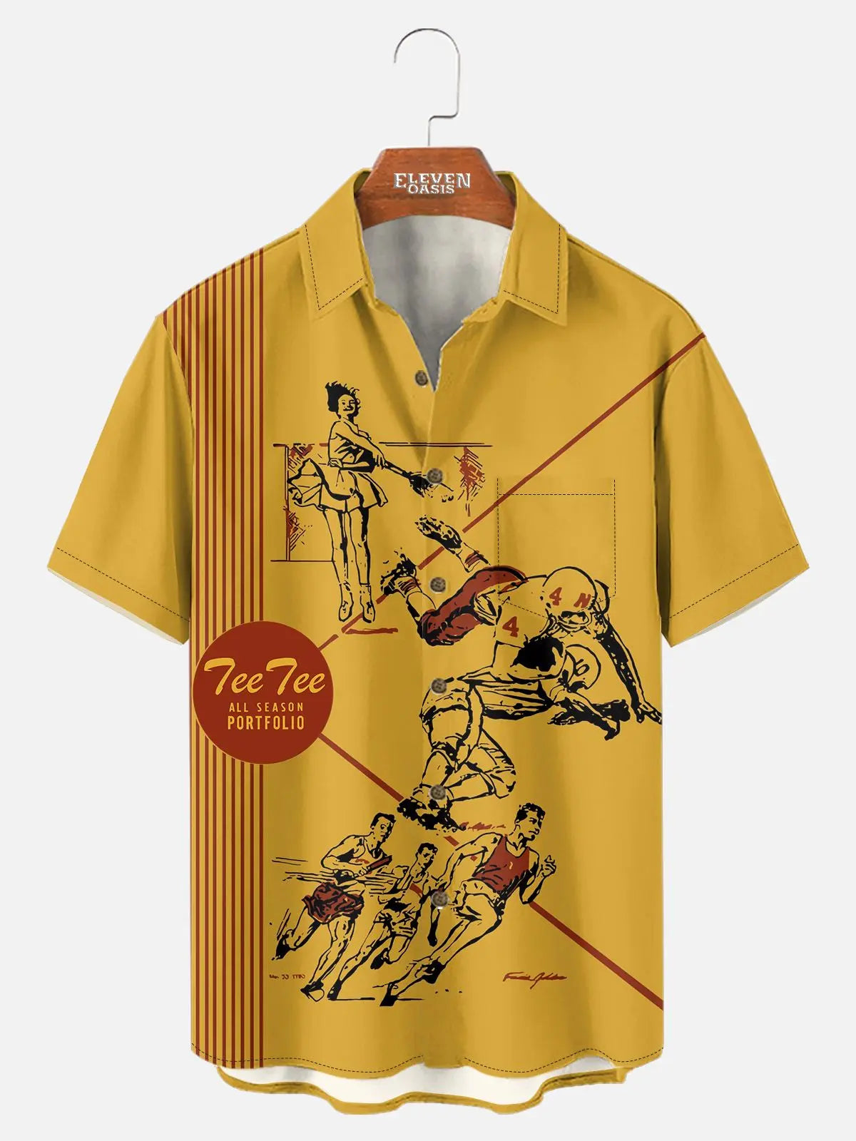 Men's Pop Culture 70's-80s Nostalgia Short Sleeve Shirt ElevenOasis