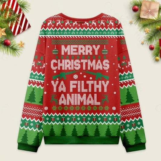 Ugly Christmas Sweater Ya Filthy Animal Sweatshirt Eleven Oasis