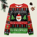 Ugly Christmas Sweater SQL Clause Sweatshirt Eleven Oasis