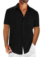 Men's Hawaiian Beach Pocket Short Sleeve ShirtMens short sleeve shirts Big and tall Mens shirts Short sleeve shirts for men Mens 4xl shirts Casual short sleeve shirts