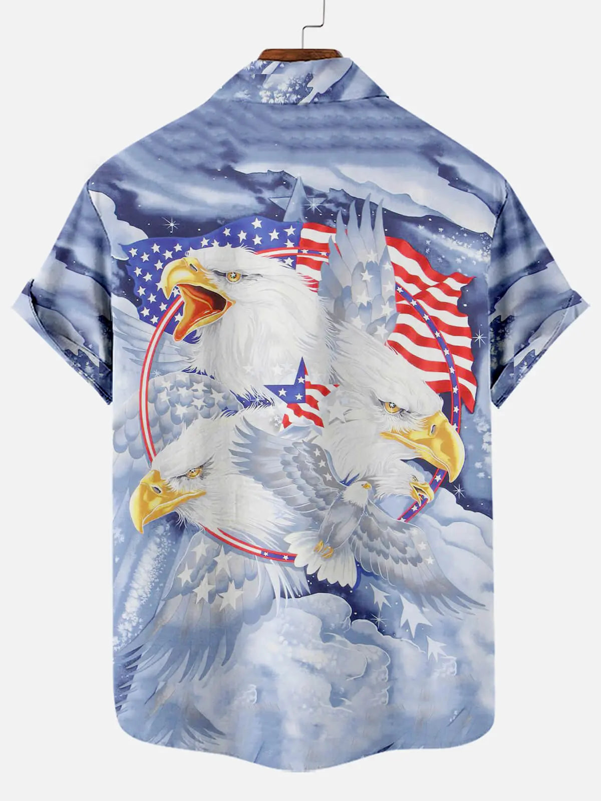 Eagle Flag Pattern Men's Short Sleeve ShirtMens short sleeve shirts Big and tall Mens shirts Short sleeve shirts for men Mens 4xl shirts Casual short sleeve shirts