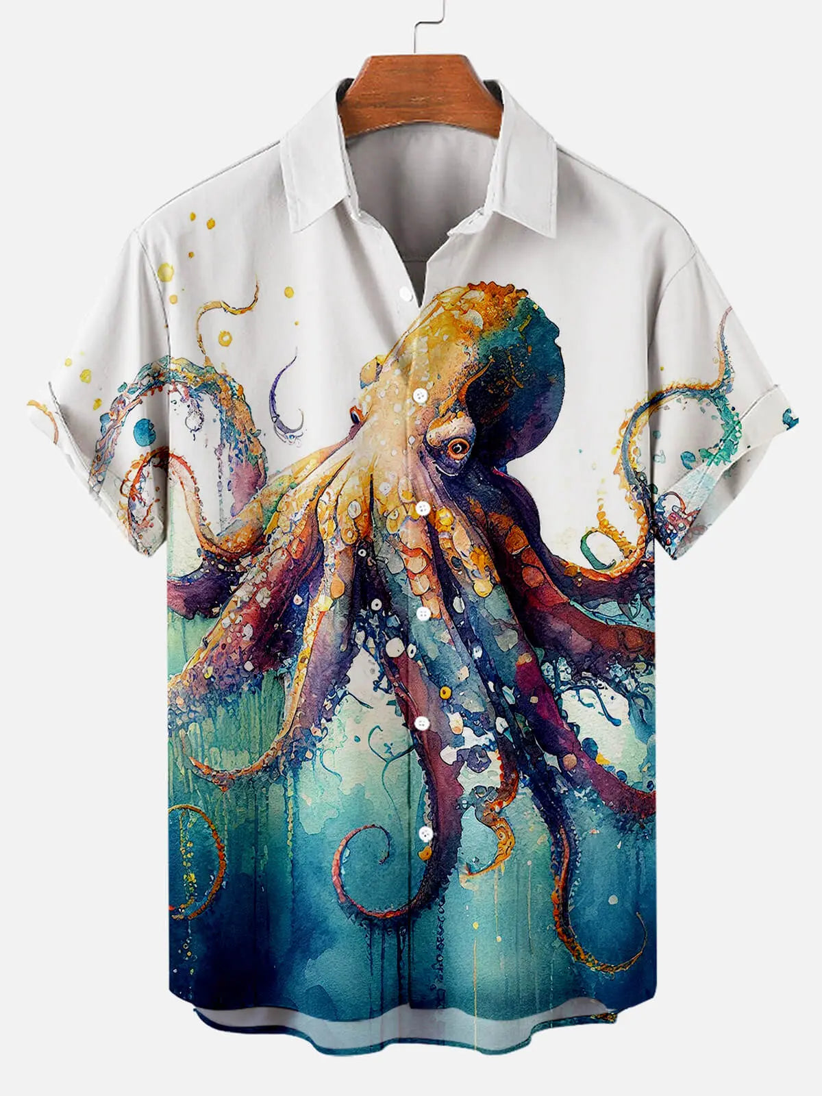 Cthulhu Octopus Pattern Men's Short Sleeve TopsMens short sleeve shirts Big and tall Mens shirts Short sleeve shirts for men Mens 4xl shirts Casual short sleeve shirts