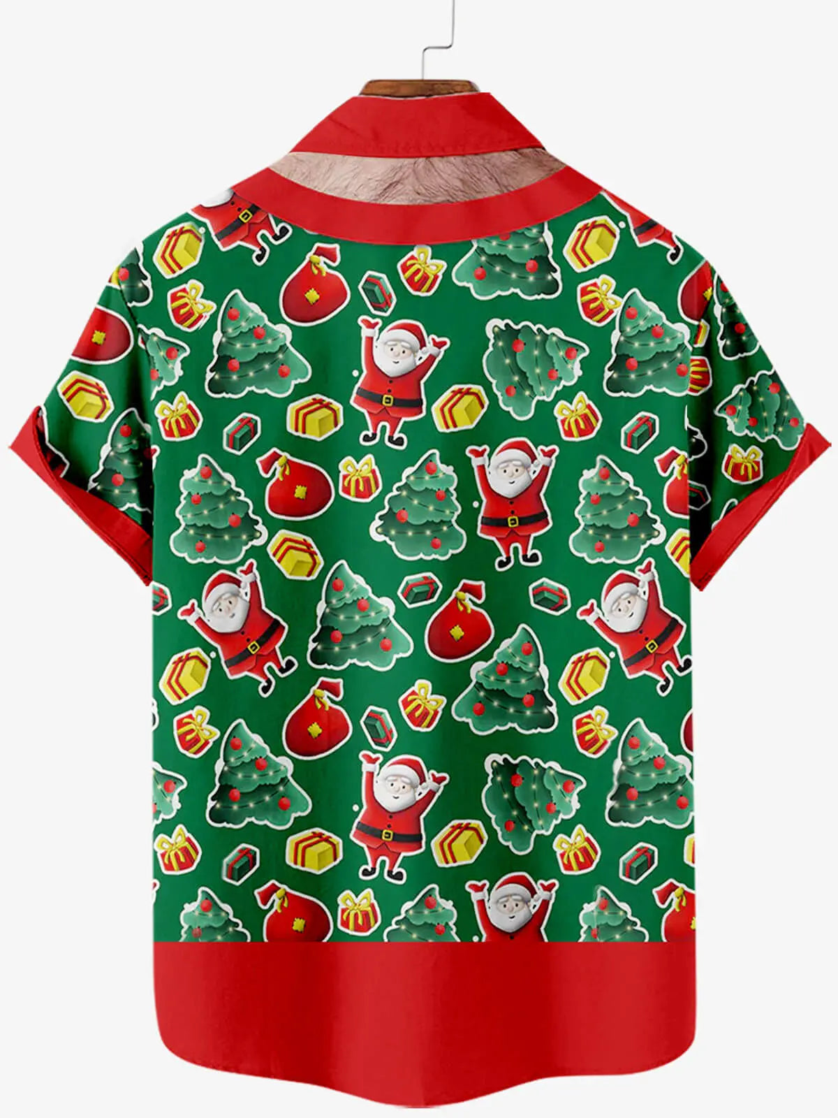 Christmas Happy Dog Men's Short Sleeve ShirtMens short sleeve shirts Big and tall Mens shirts Short sleeve shirts for men Mens 4xl shirts Casual short sleeve shirts