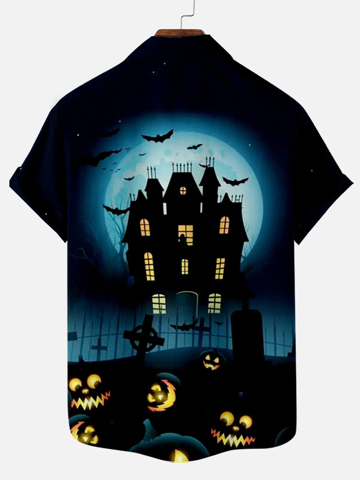 Halloween Castle Men's Short Sleeve Shirt